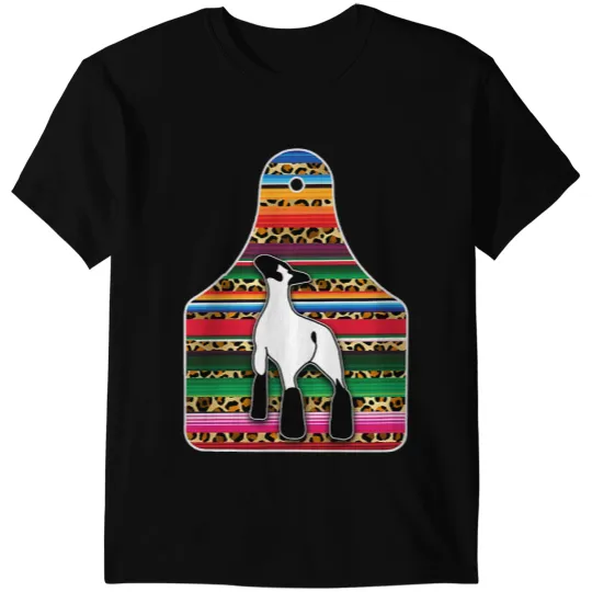 Cheetah Gift Serape Cheetah Animal Tag Livestock Show Lamb Gift T-Shirts