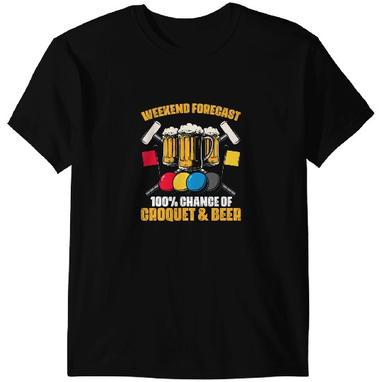 Beer Croquet And Beer Croquet Player Croqueting Croquet T-Shirts