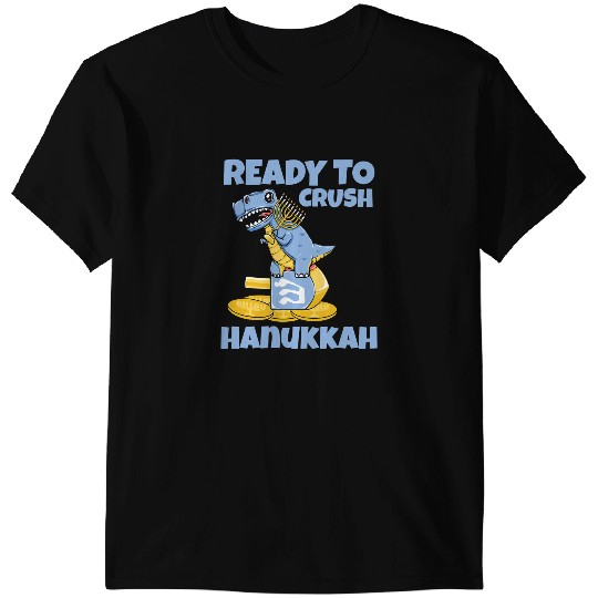 Dinosaur Dino Chanukah Dinosaur Ready to Crush Hanukkah Dino for Boys T-Shirts