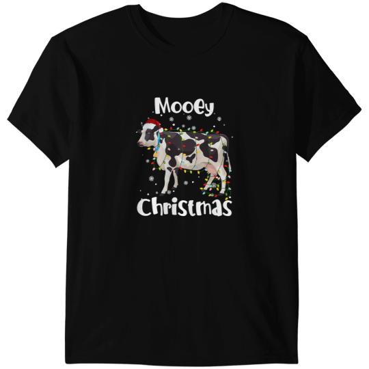 Cattle Cow Merry Christmas Cow Moory Lights Reindeer Cow Moo 79 Cattle T-Shirts