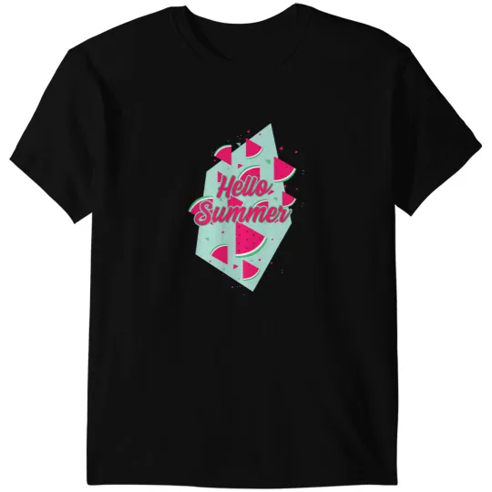 Hello Summer Vacation Beach Watermelon for Melon Lover T-Shirts