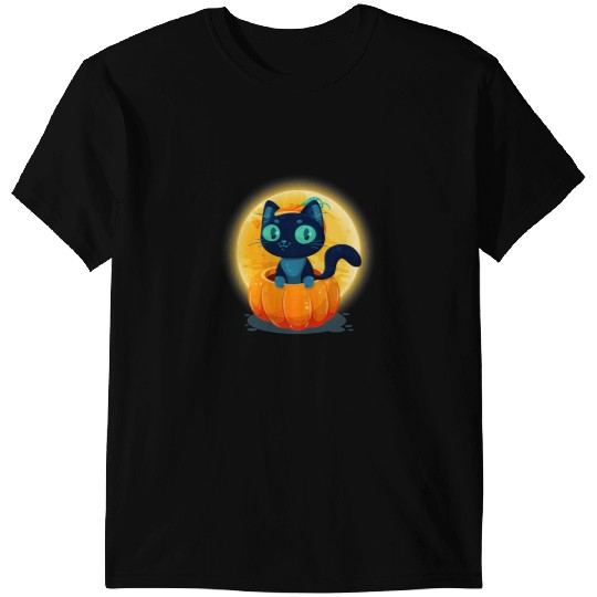 black cats Paws Pumpkin and black cats Halloween Costume 774 T-Shirts