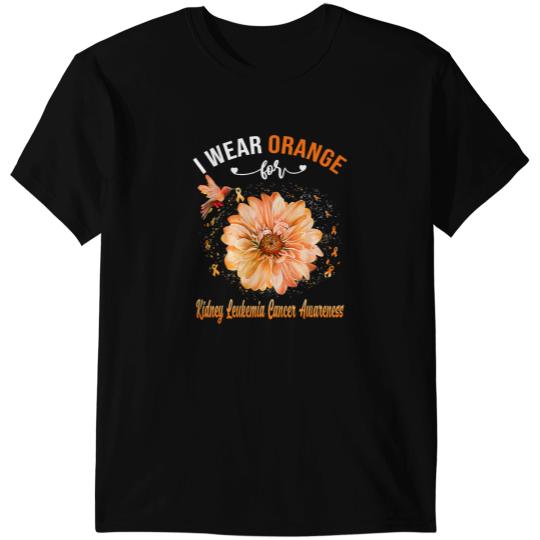 Kidney Leukemia Cancer AwarenessI Wear Pink Hummingbird T-Shirts