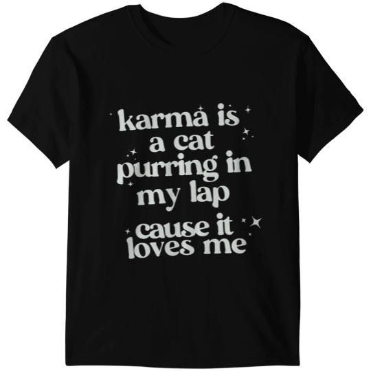 black cats Paws Karma Is A Cat Purring In My Lap So Cool Midnight T-Shirts