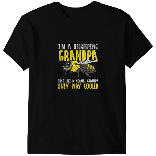 Bee Beekeeping Grandpa Old Man Beekeeper Honey Bee Honeycomb Beekeeper T-Shirts