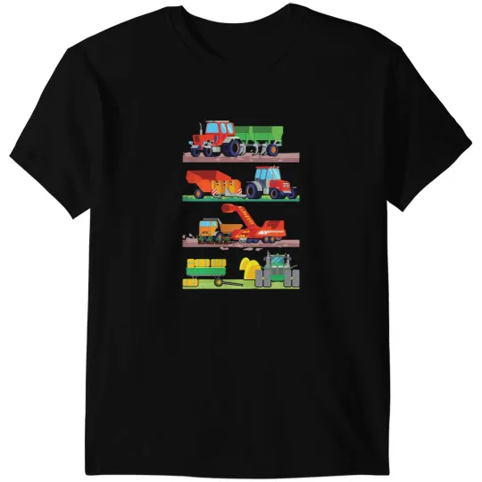 Tractor driving Kids Farm Vehicles Tractor Lover T-Shirts