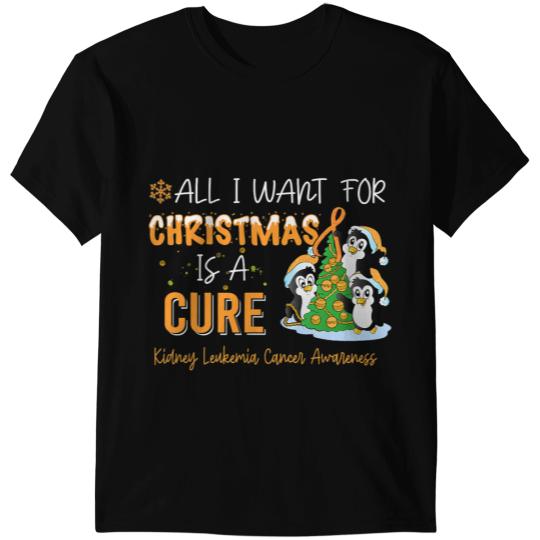 Leukemia Survivor Kidney Leukemia Cancer Awareness Orange Christmas Tree Gift T-Shirts