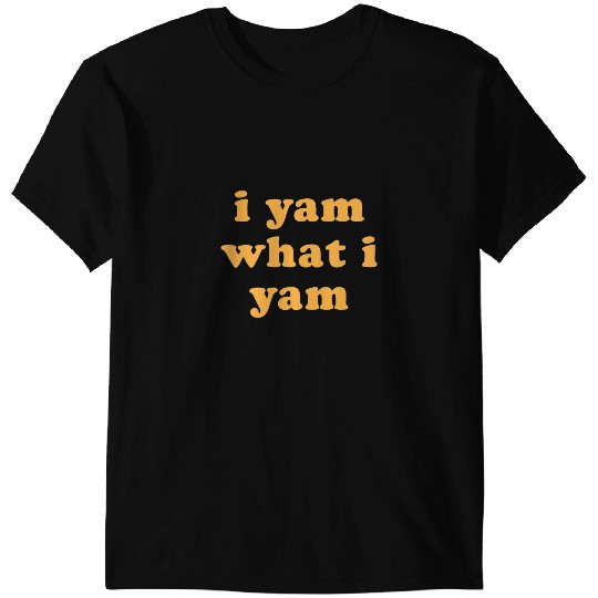 Funny Thanksgiving Pun I YAM WHAT I YAM Women Teen Girl Kids T-Shirts