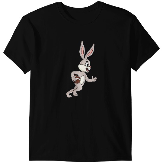 Football Gift Easter Rabbit Running With A Football Funny Boys Girls Kids T-Shirts