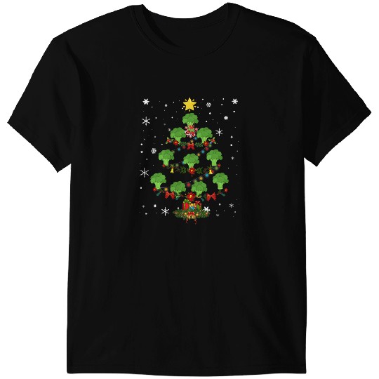 Broccoli Lover xmass Gift Broccoli Christmas Tree T-Shirts