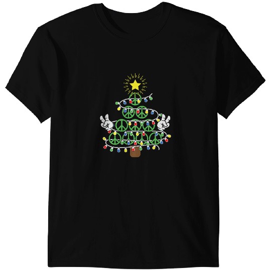 Groovy PEACE LOVE xmass Hippie Santa Claus Funny Christmas 3 T-Shirts