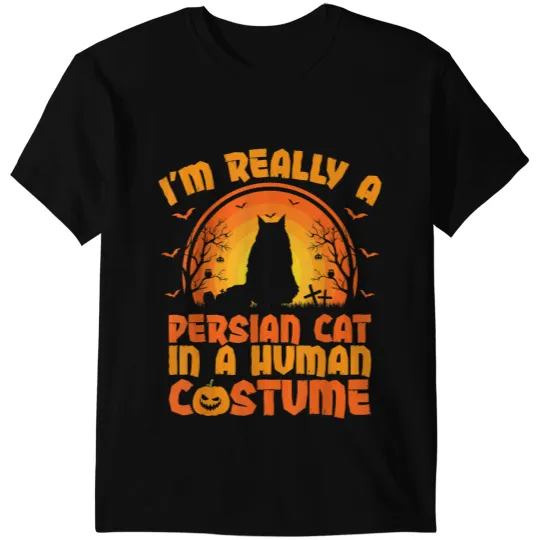 black cats Paws Im Really A Persian Cat In A Human Costume Halloween 64 T-Shirts