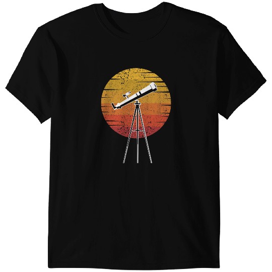 Astronomy Lover Telescope Retro Astronomy Solar System Science T-Shirts