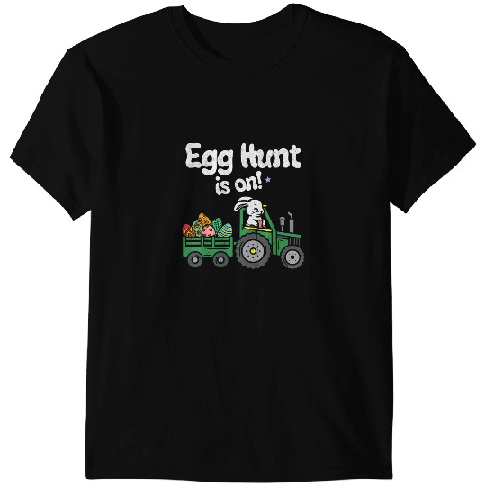 Tractor driving Egg Hunt Is On Tractor Funny Easter Bunny Boys Kids Toddler639 T-Shirts