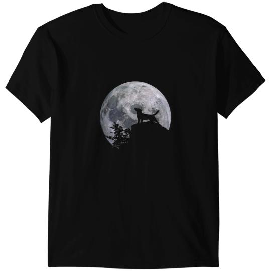 Funny Dog Tees Black Lab and Moon Halloween Dog Mom and Dog T-Shirts