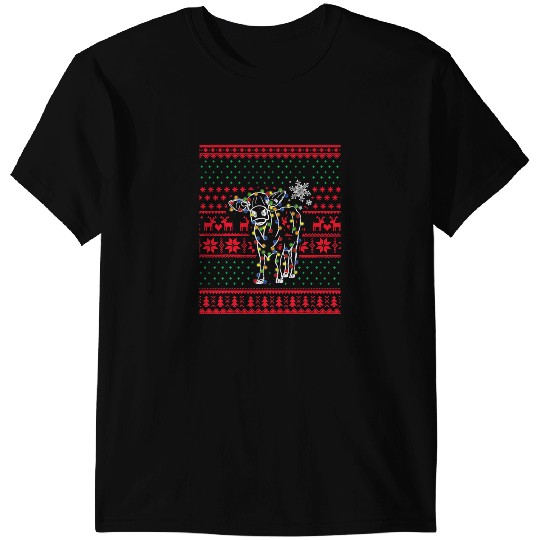 Cattle Cow Christmas Light Tree Lover Ugly Christmas 28 T-Shirts