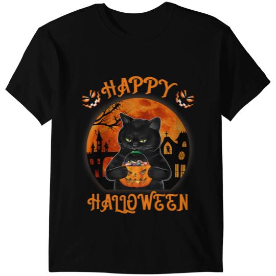black cats Paws Pumpkin Funny CatHappy Halloween 2For Men Girl 105 T-Shirts