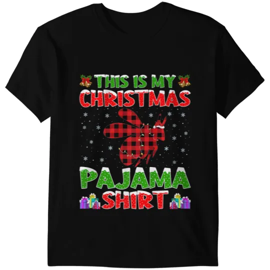 Bee Beekeeping xmass Santa Hat This Is My Bumble Bee Christmas Pajama 453 Beekeeper T-Shirts