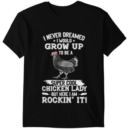 Chicken Poultry Womens chicken lady Chickens Lovers Farm floral print funny chicken 86 T-Shirts