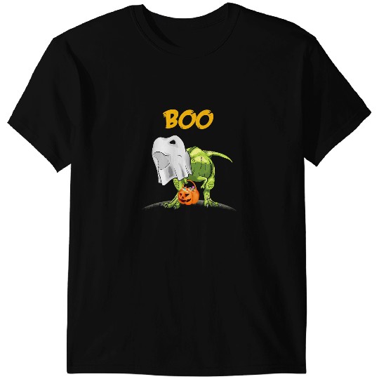Dinosaur Dino ghosts Dinosaur T rex Funny Boo Halloween Boys Men Pumpkin 2 T-Shirts