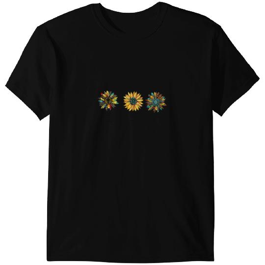Christian Faith Hope Love Boho Sunflowers Summer Christian Womens T-Shirts