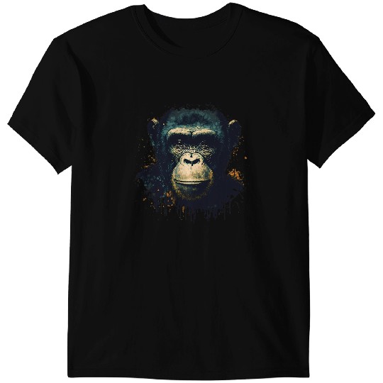 Chimpanzee Monkey Portrait T-Shirts