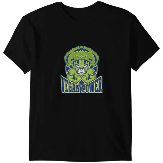 Broccoli Gym Powered By Plants Vegan Bodybuilding Vegetarian 1 T-Shirts