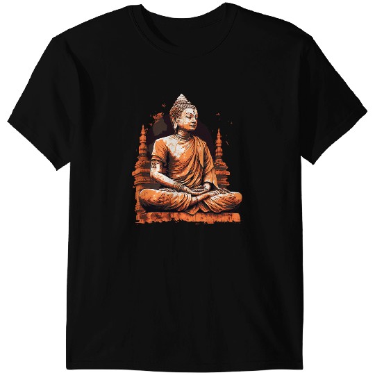 Buddhism Gautama Buddha Statue Zen Yoga Meditation Buddha T-Shirts