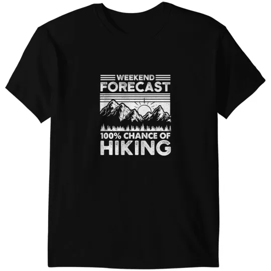 Camping Camp Funny Mountain Hiker Weekend Forecast Camping Hiking Outdoor Camper T-Shirts