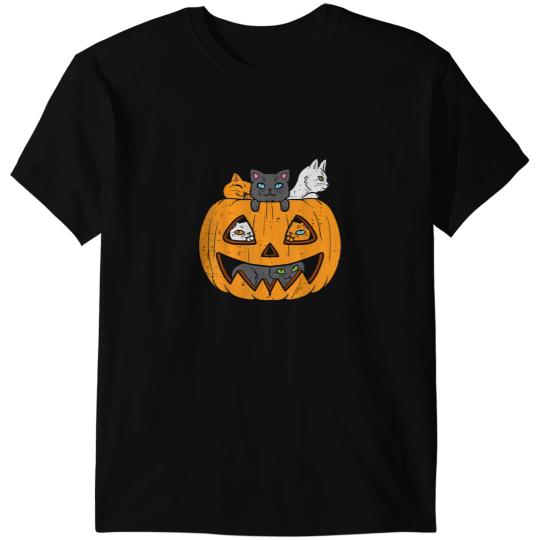 black cats Paws In Pumpkin Halloween Jack O Lantern Animal Pet Kitten 16 T-Shirts