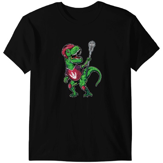 Dinosaur Dino Dino Lacrosse TRex Lacrosse Player Dinosaur Lover Tyrannosaurus Rex T-Shirts