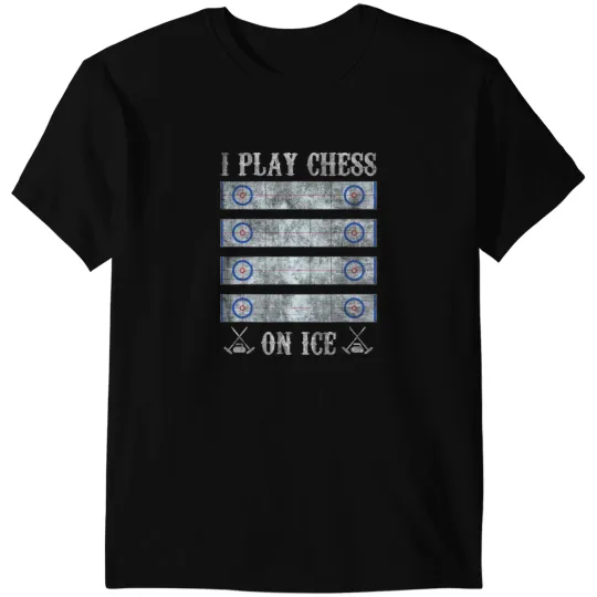 I Play Chess On Ice Curling House Funny Curling T-Shirts