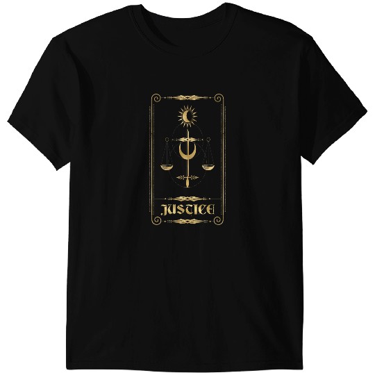 Justice Tarot Card Occult Esoteric Spiritual Pagan T-Shirts