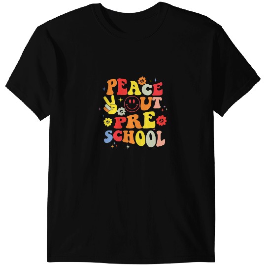 Groovy Peace Out PreK Last Day of School Preschool Kids 2 T-Shirts