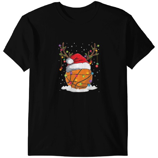 Basketball Gift Christmas Basketball Reindeer Funny Santa Hat xmass Kids 53 T-Shirts