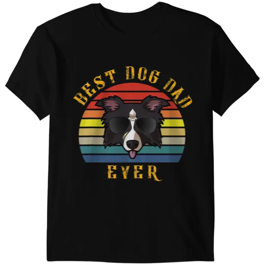 Dog Border Collie Cool Border Collie Dog Dad Funny Dog Christmas 91 T-Shirts