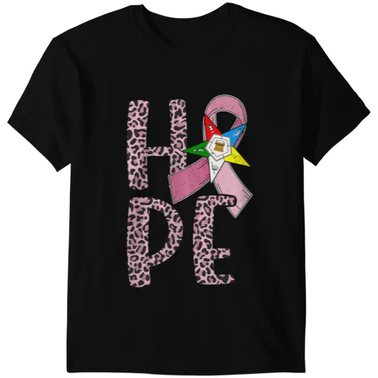 BC OES Hope Leopard of the Eastern Star Breast Cancer Awareness Cancer T-Shirts