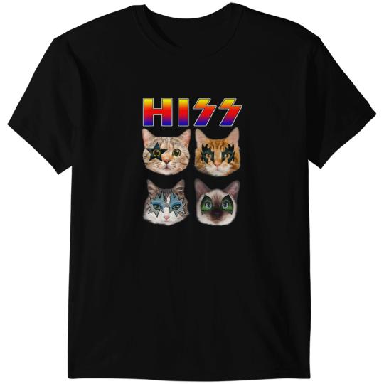 Cat Paws Hiss Rock And Roll For Cat Lover Cat Dad Cat Mom T-Shirts