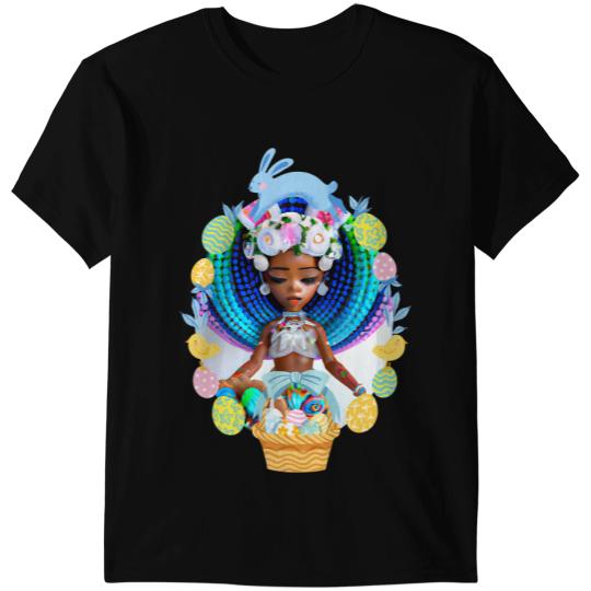 Black Girl Magic Easter Bunny Basket Egg Hunt Melanin Sista 2 T-Shirts