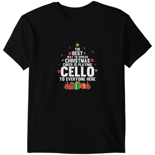 Cello Lover Cellist Playing Cello Christmas Classical Music Orchestra T-Shirts
