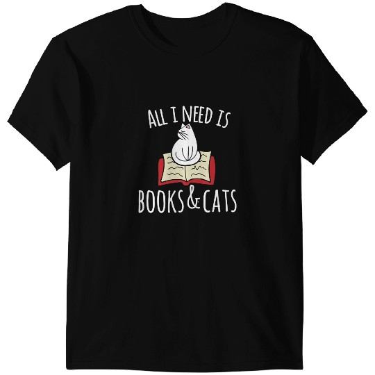 black cats Paws Reading Book All I Need Is Books Cats Books And Cats Art T-Shirts