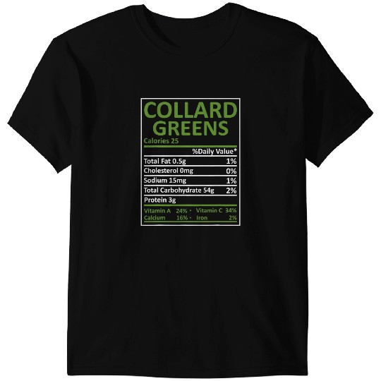Funny Collard Greens Nutrition Matching Thanksgiving T-Shirts