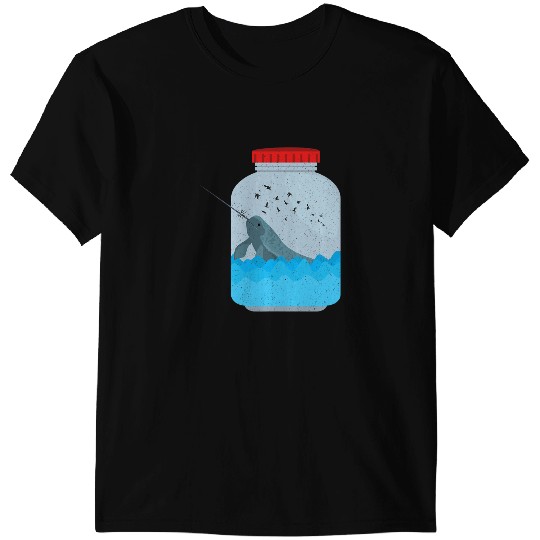 Narwhal Lover Funny Narwhal Glass Narwhal Unicorns Of The Sea T-Shirts