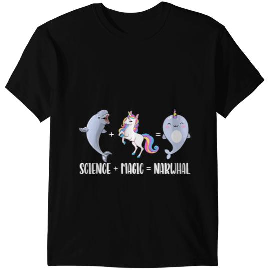 Narwhal Lover Science Magic Narwhal Unicorns Of The Sea Animal Narwhale T-Shirts