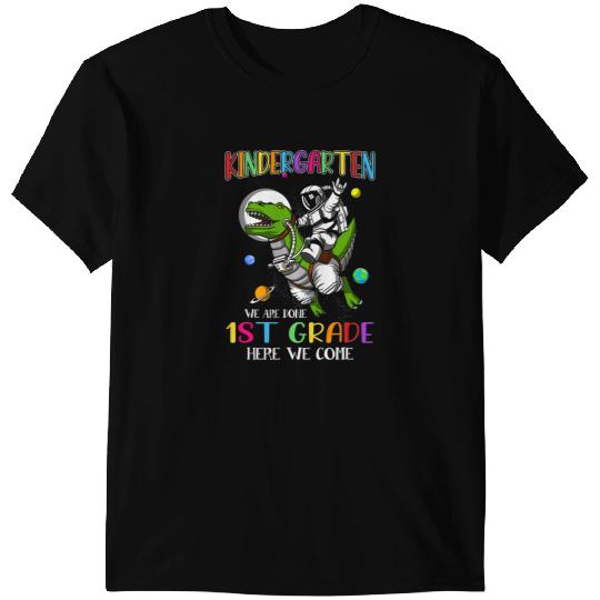 Dinosaur Dino Astronauts Kindergarten Graduation Astronaut Riding TRex Boys Kids T-Shirts