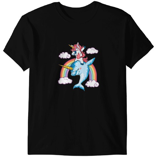 Narwhal Lover Dabbings Narwhal Unicorns Funny Women Men Rainbow Dab Squad T-Shirts
