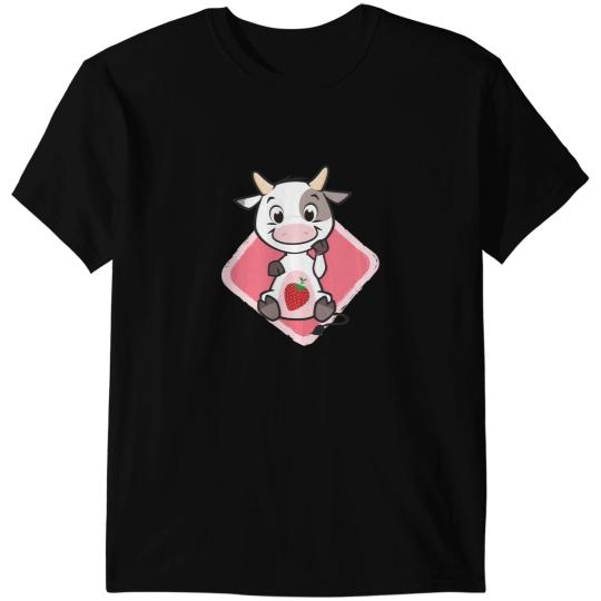 Cattle Cow Cute strawberry Cow Daisy Cattle T-Shirts