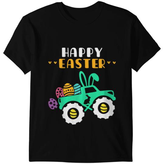 Kids Easter Day for Monster Truck Lover Boy eggs easter T-Shirts
