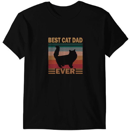 black cats Paws Kitty vintages Cat Dad Retro Kitten Lover Gifts Retro Cat Dad Vintage T-Shirts