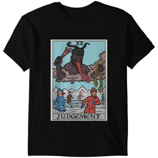 Krampus Judgement Tarot Card Funny Christmas Parody Witch T-Shirts